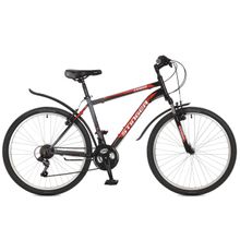 STINGER Caiman 26" (18ск, сталь, аморт.вилка, Vbr, Shimano RS35 TZ30 TY21 SUNWAY)(26SHV.CAIMAN.18BK7, рама 18", черный, 117277)