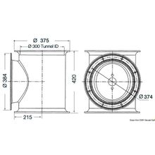 Osculati Lewmar tunnel for stern thruster Ø 300 mm, 02.043.04