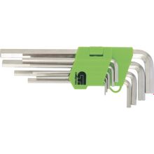 Набор ключей имбусовых Tamper-Torx, 9 шт: TTT10-T50, 45x, закаленные, удлиненные, никель. СибрТех