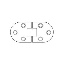 CQUIP Петля для столов из нержавеющей стали CQUIP Flush 2 Pin 10A-81053 75 x 38 мм