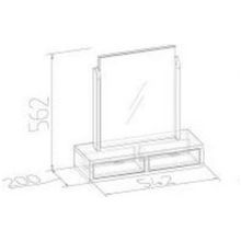 Модули Глазов Sherlock 55 (спальня) Трюмо с ящиками, орех