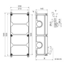 Bals Настенный комбинационный модуль Bals VariaBox-XL 89108 IP44 520 x 230 x 145 мм