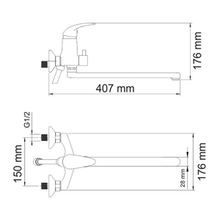 WasserKRAFT Смеситель для ванны Isen 2602L