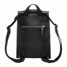 Lakestone Черная сумка-рюкзак из кожи Ashley Black