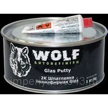 2K Шпатлевка полиэфирная стекловолокнистая Glas 1,7 кг, вкл. отвердитель WOLF 102.1700