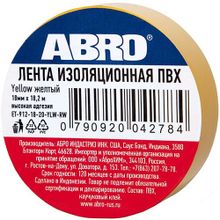 Abro 18 мм*18.2 м желтая