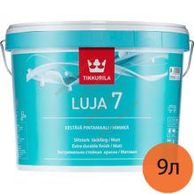 ТИККУРИЛА Луя 7 база А белая краска для влажных помещений матовая (9л)   TIKKURILA Luja 7 base A краска для влажных помещений матовая (9л)