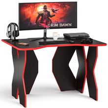 Мебельный Двор Стол для геймера СК6-1200 цвет венге кромка красная ID - 289736