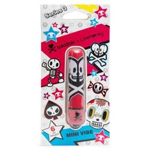 Tokidoki Красная вибропуля с 2 черепами MINI BULLET VIBRATOR DEATH DO US (красный)