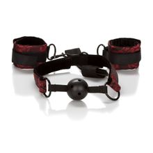 California Exotic Novelties Кляп с наручниками Breathable Ball Gag With Cuffs