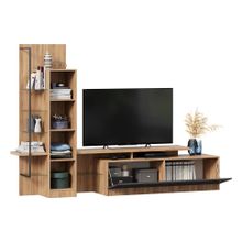 Алмаз. Любимый дом Кёльн Тумба под ТВ (Дуб Золотой Антрацит)