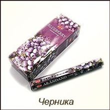 Благовония HEM Черника (Blueberry), шестигранники.