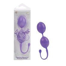 Фиолетовые каплевидные вагинальные шарики L amour Premium Weighted Pleasure System Фиолетовый