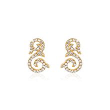 Серьги-гвоздики под золото, MIA collection (арт. 66556-121370)