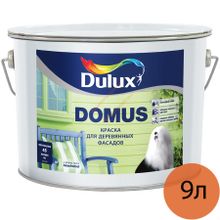 DULUX Domus база BC прозрачная краска для деревянных фасадов (9л)   DULUX Domus base BC под колеровку краска для деревянных фасадов полуглянцевая (9л)