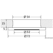 Osculati Luce Led bianca ad incasso dimmerabile Bos, 13.490.11