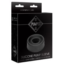 Shots Media BV Уплотнительная черная насадка для помпы Silicone Pump Sleeve Large (черный)