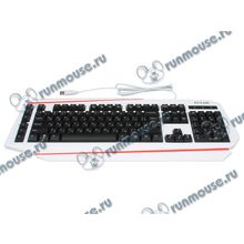 Клавиатура Delux "K9500", подсветка, бело-черный (USB) (ret) [134781]