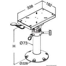 Osculati Base and column + seat support height 280 380, 48.710.98