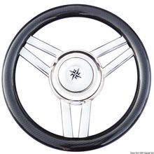 Osculati Magnifico steering wheel 3-spoke Ø 350 mm carbon, 45.177.05