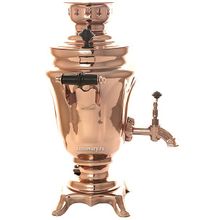 Электрический самовар 1,5 литра "тюльпан" с медным покрытием, арт. 110352