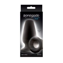 NS Novelties Чёрная анальная пробка с отверстием Renegade Peak A Boo - 10,1 см. (черный)