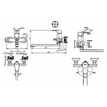 Смеситель для ванны Bravat Alfa F6120178CP-01L