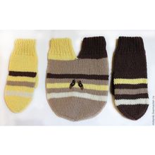 Варежки-неразлучники "птичье молоко"