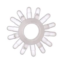 Toyfa Basic Прозрачное гелевое эрекционное кольцо с шипиками (прозрачный)