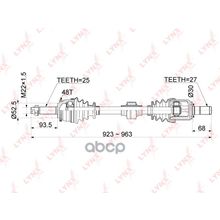Привод В Сборе | Перед Прав| LYNXauto арт. CD1065A