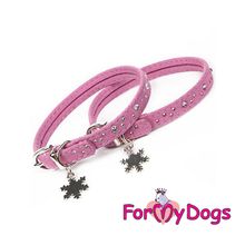Ошейник для собак с кулоном-снежинкой, фиолетовый FMDN12009-2012 V