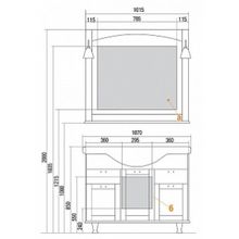 Тумба Акватон Жерона 105 белое серебро