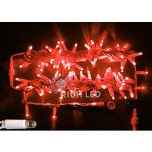 Rich LED RL-S10C-220V-CW R Уличная светодиодная гирлянда Нить 10 м, красный, пост свечение, провод белый