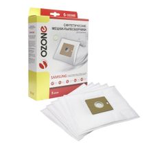M-04 Мешки-пылесборники Ozone синтетические для пылесоса, 5 шт + микрофильтр