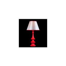 Настольная лампа с абажуром 7154 красная