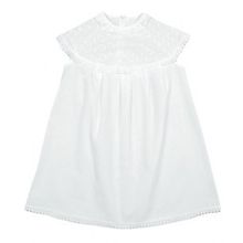 Трон Плюс для крещения вышитая кокетка, шитье белая