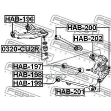 Сайлентблок Продольной Тяги | Зад Прав Лев | Honda Accord Cu# 2008-2012 Febest арт. HAB199