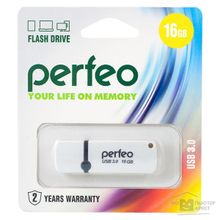 Perfeo USB Drive 16GB C08 White PF-C08W016 USB3.0