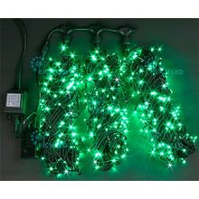Rich LED RL-S3*20F-B G Уличная светодиодная гирлянда Спайдер, 3 нити по 20 м, зеленый, мерцание, провод черный
