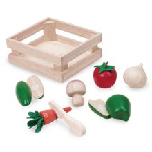 Игровой набор WONDERWORLD WW-4513 Овощи и грибы для нарезки в ящике