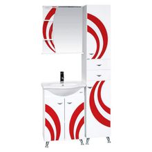 Misty Зеркальный шкаф Каролина 60 R красное стекло