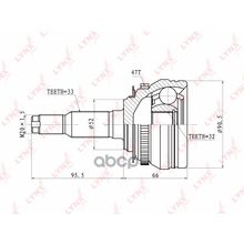 Шрус Наружный | Перед Прав Лев | Daewoo Nubira,Tacuma 99- LYNXauto арт. CO1839A