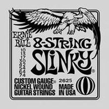 P02625 Slinky Комплект струн для 8-струнной электрогитары, никель, 10-74, Ernie Ball