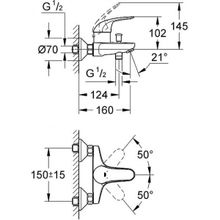 Смеситель Grohe Euroeco для ванны с душем, 32743000