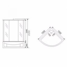 Душевая кабина Aqualux O! (AQ-40700GF) 100х100 тонированное стекло