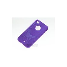 Силиконовая накладка для iPhone 4 4S вид №12 purple