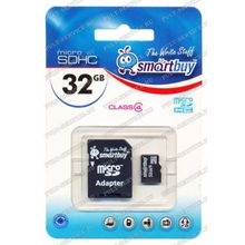 Карта памят 32 Gb SmartBuy MicroSD (Class4) с SD адаптером