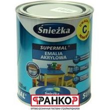 Эмаль универсальная "Supermal" красная, масляно-фталевая 0,4 л "Sniezka"