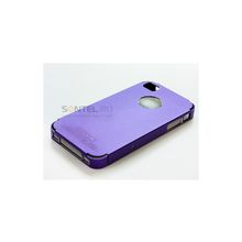 Накладка metal case для iPhone 4, Cross line, фиолетовый