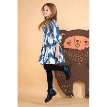 Leya.me Платье-туника из льна бело-синяя ALD 042